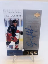 2000-01 Upper Deck Ice Clear Cut Auto Brian Leetch #BL Auto HOF