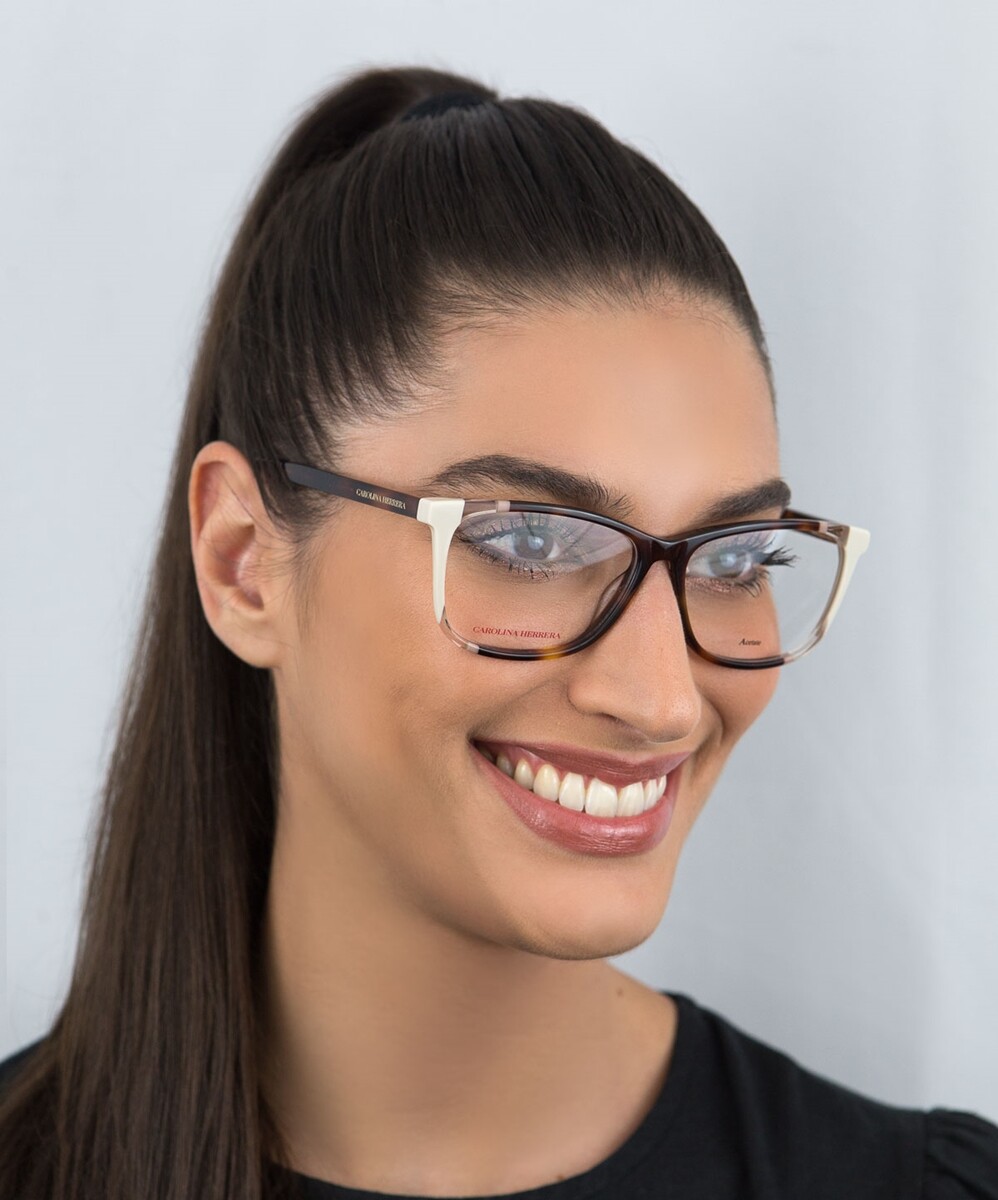 New CAROLINA HERRERA CH0066 C1H Havana Ivory 53/14/145  display picture 2