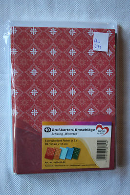 10 Doppelgrußkarten ''Schwung Winterzeit'', B6, Jittenmeier
