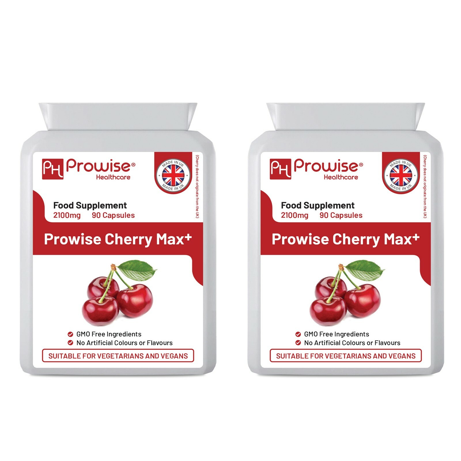 Cherry Max 2100 mg 90 cápsulas - Pack de 2 de Prowise Healthcare