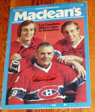 1976 Montreal Canadiens Maurice Richard Beliveau Lafleur Signed Magazine 