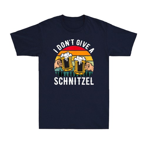 Oktoberfest I Don't Give A Schnitzel Funny Beer Fan German Food Men's T-Shirt - Picture 5 of 10