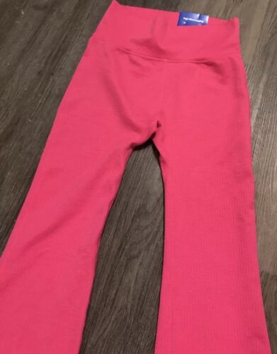JoyLab rosa Damen strukturierte ausgestellte Leggings Small S hoher Bund extra lang neu mit Etikett - Bild 4 von 18