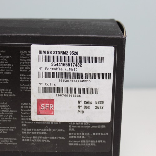 Smartphone Vintage Blackberry Storm 2 9520 Vodafone Negro 2009 En Caja Completo - Imagen 11 de 12