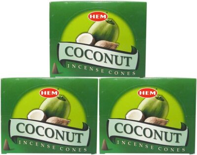 Hem Patchouli Pack of 3 Incense Cones Boxes, 10 Cones Each, Traditionally
