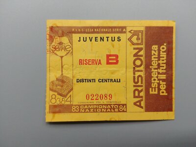 FOOTBALL STADIUM TICKET SERIES A - MILAN JUVENTUS 1983 1984