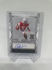 GARRETT WILSON 2022 LEAF TRINITY FOOTBALL CLEAR ROOKIE AUTO /49
