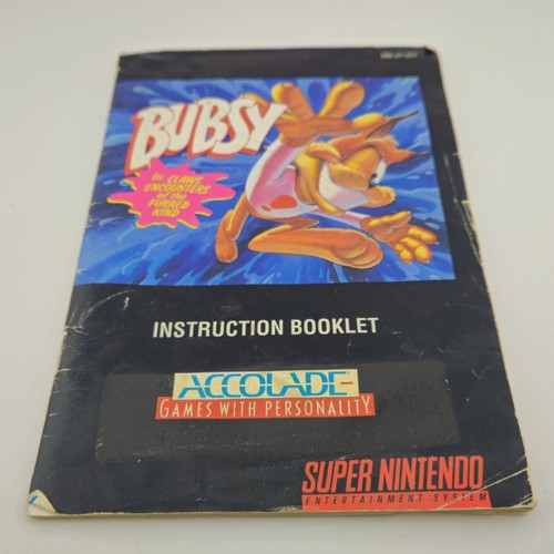 Super Nintendo Snes Bubsy Game + Manual + Box Complete CIB Tested - Picture 11 of 23