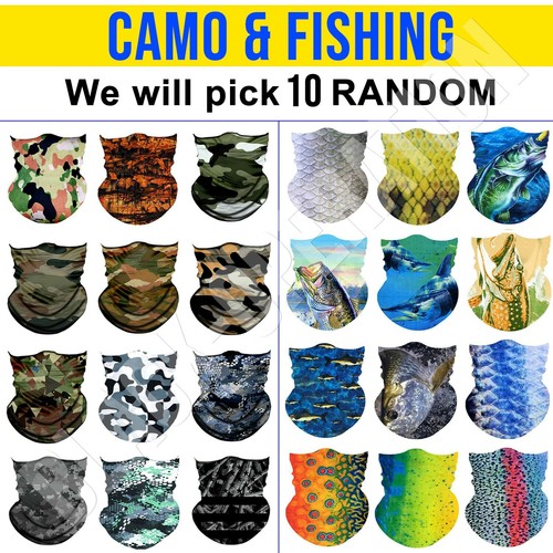 Neck Gaiter Balaclava Ski Fishing Bandana 10 Pack Wholesale Lot $9.95 $1 Each - Picture 19 of 239
