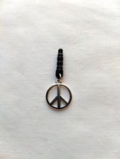 Universal Peace Cell Phone Charm Anti Dust Proof Plug Ear Cap Jack Handmade Hip