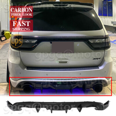 For Dodge Durango R/T SRT 11-2025 V2 Carbon Fiber Shark Fin Rear Bumper Diffuser