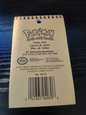 Pokemon Pikachu Small Notepad Memo Pad 3