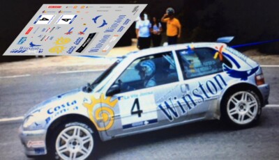 Autocollants Décalques Citroën Saxo S1600 Rally Villajoyosa 2004 - Kit Complet