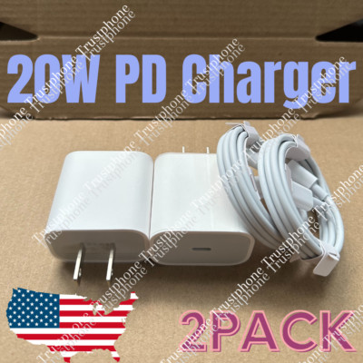 Fast Charger 20W PD USB C Wall Charger Block For iPhone14/13/12/11 Pro Max XR 8
