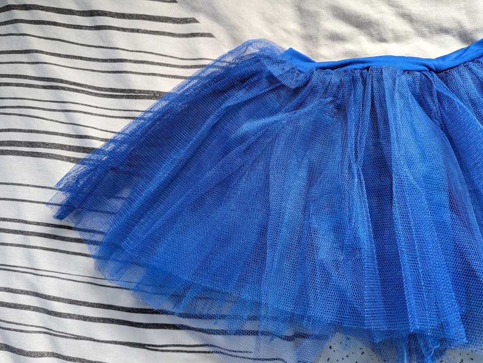 Falda Azul Tutú 30 cm Largo Talla Única Disfraz de Halloween Elegante Vestido en Capas Foto 4 de 4