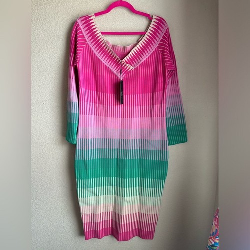 NWT Fashion Nova Pink Knit Off The Shoulder Stretch Midi Sweater Dress 3X - Picture 3 of 11