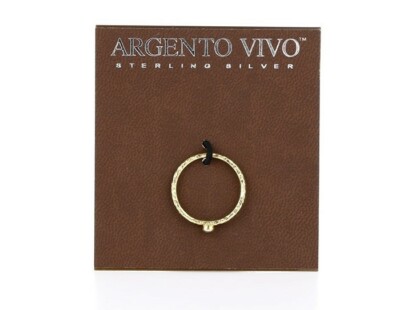 Argento Vivo Sterling Silver Gold Toned Ring $48 127448