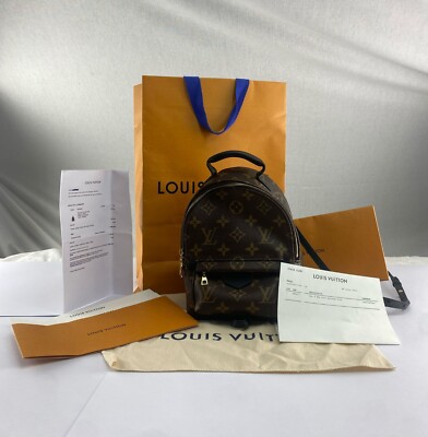 Orig. Louis Vuitton - Palm Springs Rucksack Leder Mini Backpack Monogram Elegant