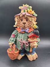 Teddy Bear Scarecrow Large Halloween Bear Decoration Figurine