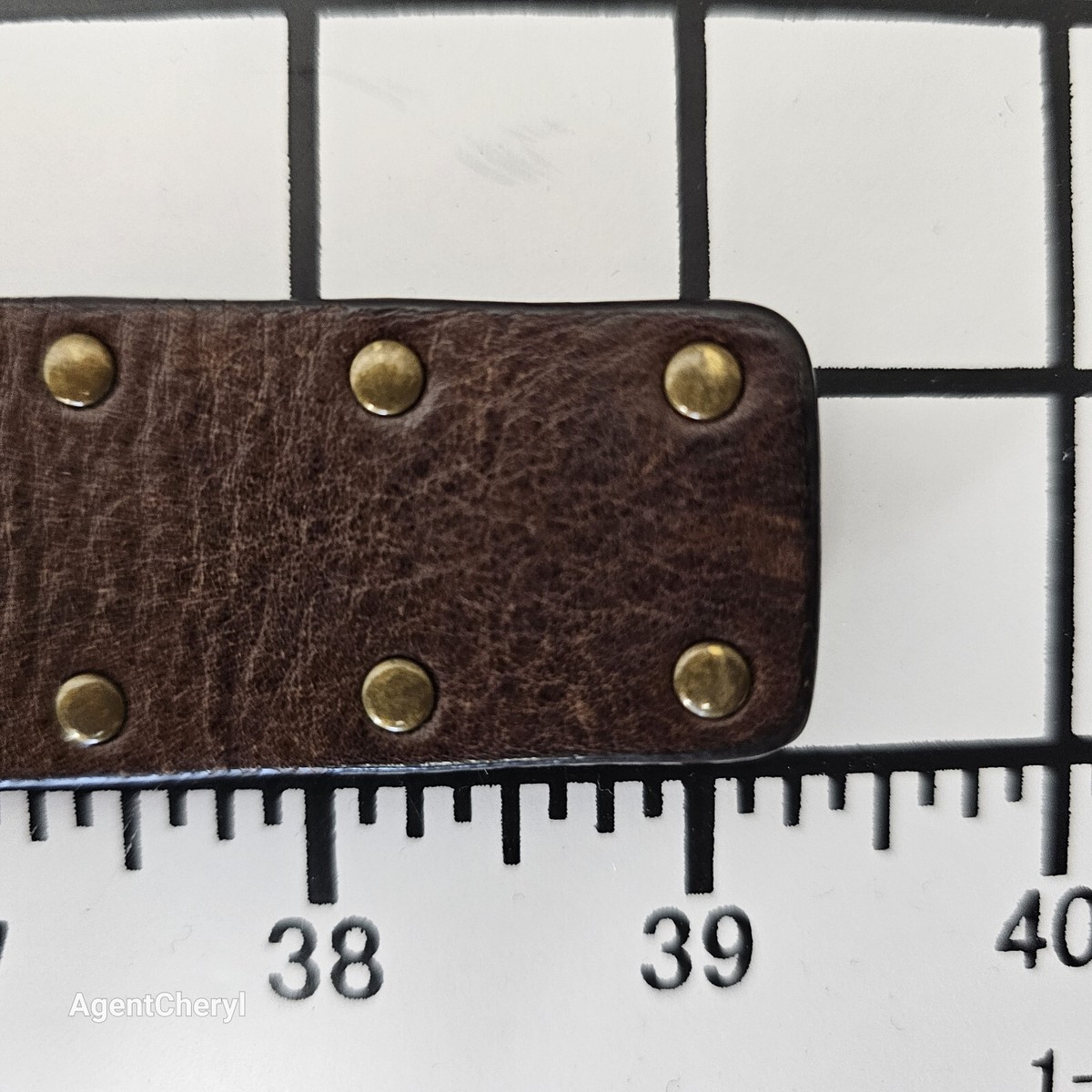 Coach Studded Leather Belt In Saddle Brown With Solid Brass Logo Buckle Size 34 COACH Sz 32 main image 3