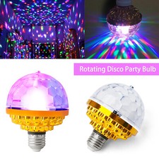 E27 6W Colorful Rotating Stage RGB LED Light Bulb Strobe Party Disco DJ Lamp USA