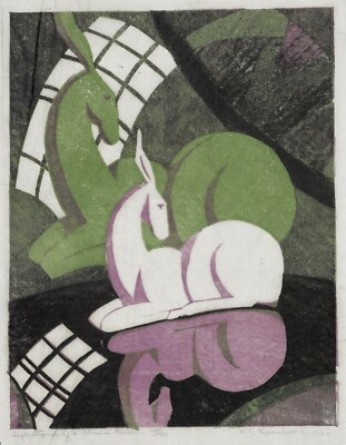 Reflections of A China Fawn : Ethel Spowers : 1932 : Archival Quality Art Print