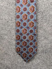 Oscar De LaRenta Tie Mens 59 Inch Multicolor 100% Silk Necktie Made in USA