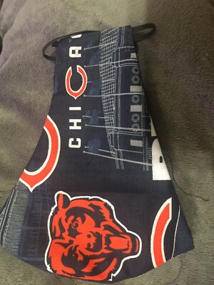 Chicago Bears Handmade Adult Size Cloth Face Mask 100% Cotton Double Layer