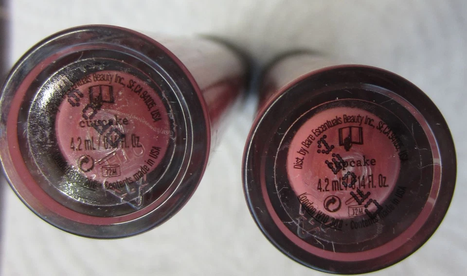 2 - Bare Escentuals bare Minerals Lip Gloss -CUPCAKE- full size 0.14 oz -UNBOXED - Image 2 of 2