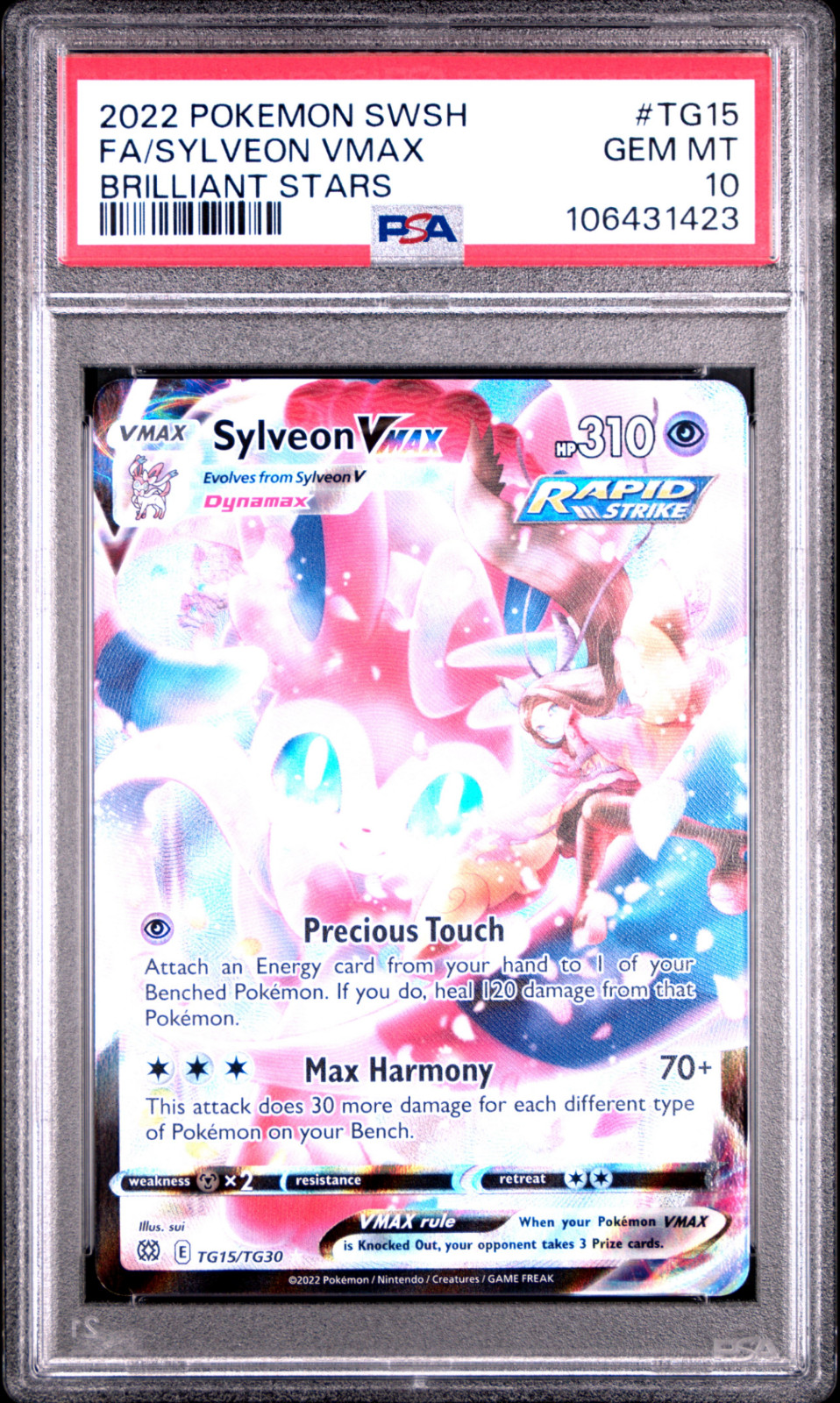 SYLVEON VMAX CSR&HR PSA10