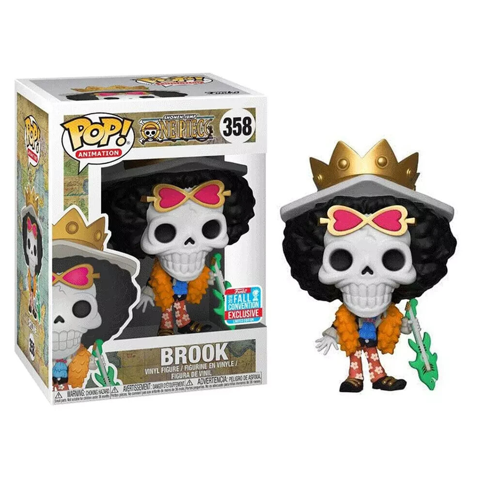 Funko Pop!Animation:one Piece 358#Brook Exclusive Vinyl Action Figures With Box