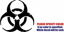 BIOHAZARD SYMBOL 3 Graphic Die Cut decal sticker Car Truck Boat Window Wall 6"