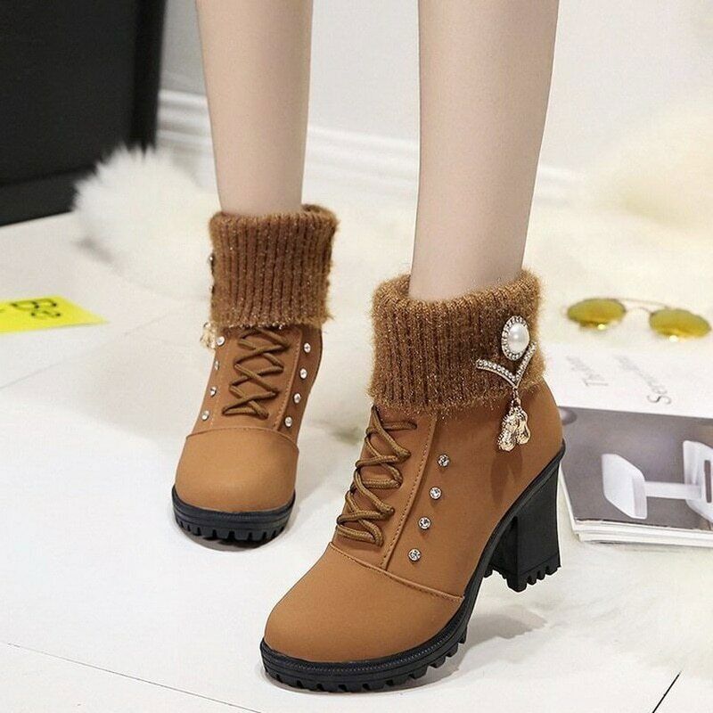 high heel boots for winter
