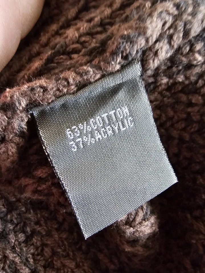 Suéter tejido marrón abotonado Kenneth Cole Reaction damas talla grande Foto 4 de 4