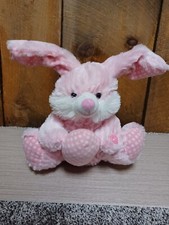 Goffa International 13  Pink Talking Easter Bunny Plush Stuffed Animal w/ Egg