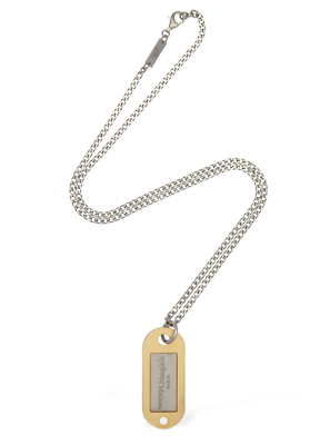 Maison Margiela Dog Tag Logo Chain Necklace Gold Silver Maison Margiela Dog Tag Logo Chain Necklace Gold Silver