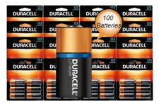 Duracell Ultra DL123A Lithium CR123A 3V Photo Lithium Batteries 100 Pack