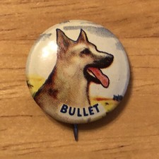 Vintage 1953 Post Cereal Grape Nuts FlakesPremium German Shepherd Bullet Pin