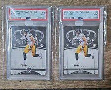 2017 Panini Preferred T.J. Watt Crown Royale RC #96 PSA 9 ROOKIE POP 13 STEELERS