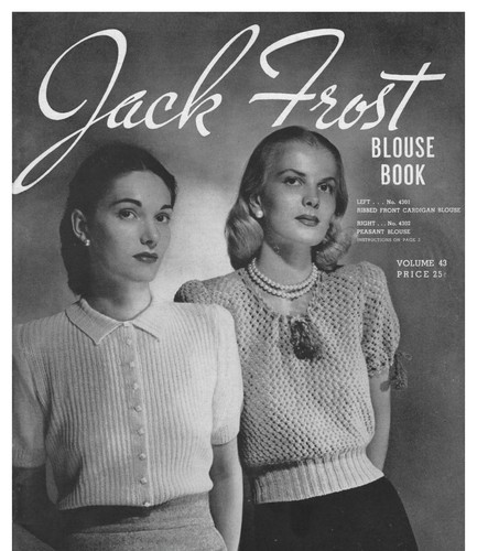 1940's WW11 32 KNITTING PATTERNS in one booklet copy sweater blouses 4ply #21