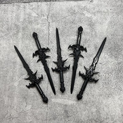 5x Frostmourne Sword for Blocks Minifigures D8F009 Warcraft Wow Arthas Lich King
