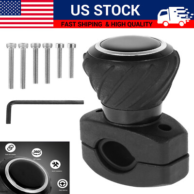 Power Steering Wheel Aid Car Truck Lorry Handle Assister Knob Spinner Ball Black
