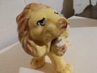 vintage ceramic lion made in Japan yellow — photo 3