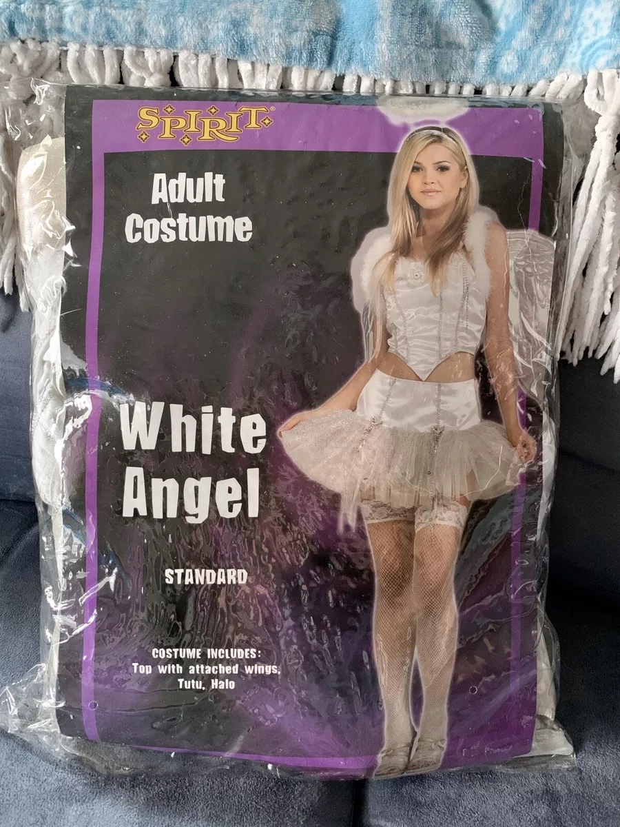 Spirit Halloween White Angel Women’s Adult Halloween Costume Standard One  Size