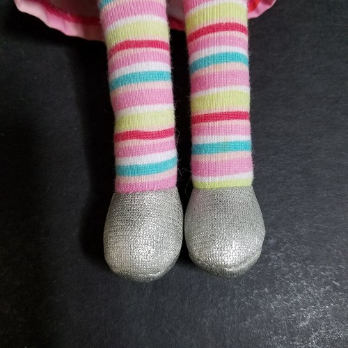 Corolle Doll 2005 Blond Hair Blue Eyes 8" soft Cloth Striped Body - 第 5/9 張圖片