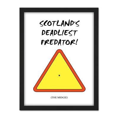 Deadliest Predator Midgie Framed Wall Art Print 18X24 In