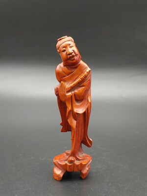 黄杨木雕八仙韩湘子Republic China Huangyang Boxwood Carved Baxian