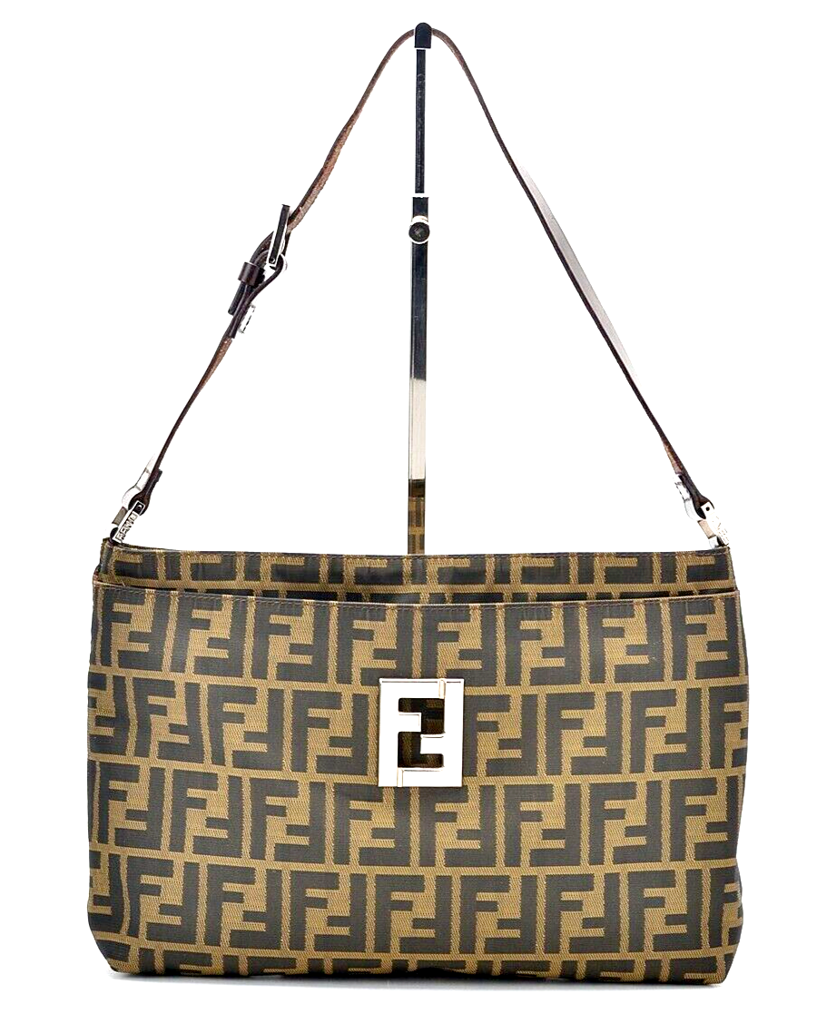 Authentic FENDI Zucca Canvas Shoulder Bag Purse Brown | eBay Authentic FENDI Zucca Canvas Shoulder Bag Purse Brown | eBay