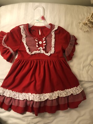 Ruffles By Tutu And Lulu Red and White sz 2T 3T