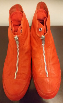All Star Gr. 5 rote Schuhe Frontreißverschluss und Schnürsenkel gebraucht